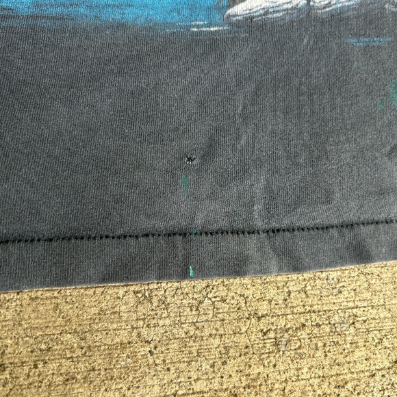 VTG 90s Wildlife Wolf Graphic Print T-shirt Men’s XL Gray Black Single Stitch - Picture 7 of 14